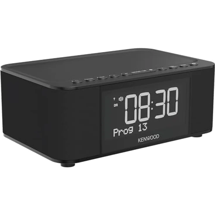 Kenwood CR-ST40DAB-B - Stereo Radiowecker mit 3 Weckzeiten, DAB+, UKW, Bluetooth, USB, Ladefunktion, großes Display, 5-stufig dimmbar, 6 Watt RMS, Stationsspeicher, Schwarz - Preisvergleich – Bild 1