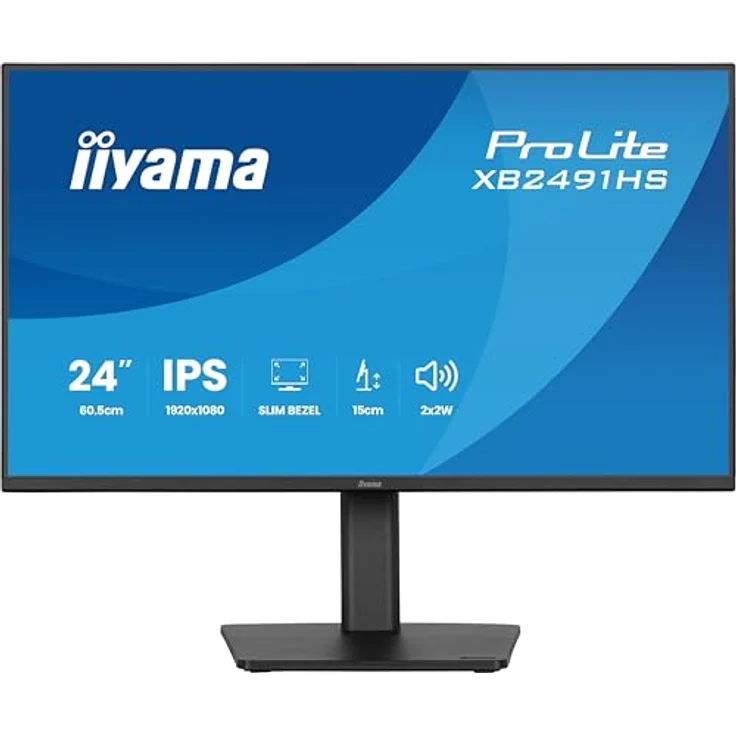 iiyama Prolite XB2491HS-B1, 24" Full-HD IPS LED-Monitor mit 120Hz, HDMI, DP, Höhenverstellung, Pivot, schwarz – Bild 2