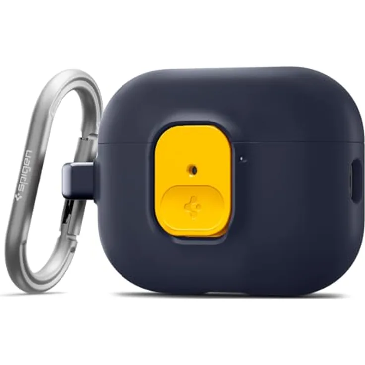 Spigen Nano Pop Hülle Case für AirPods Pro 3. Generation (2025), Blaubeer Navy, mit Secure Lock Clip und Karabiner