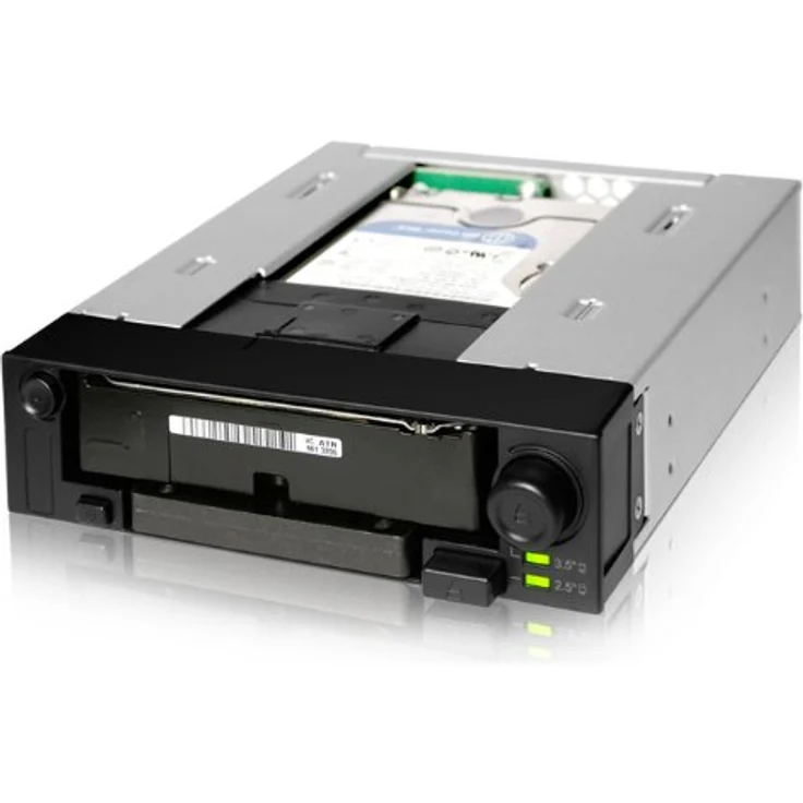 Icy Dock DuoSwap MB971SP-B - SATA Hot Swap Wechselrahmen für 2,5 Zoll (6,4cm) und 3,5 Zoll (8,9cm) SSD-HDD in 1x 5,25 Zoll (13,3cm) - Trägerlos – Bild 4