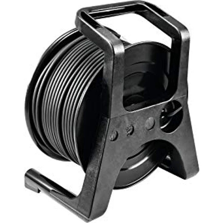 Psso Kabelrolle DMX Kabeltrommel XLR 50m sw Neutrik 2x0,22 (50 m) - Schwarz, Made in Germany – Bild 2