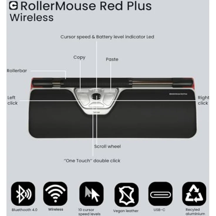 Contour RollerMouse Red Plus + Balance Keyboard PN, Wireless – Bild 4