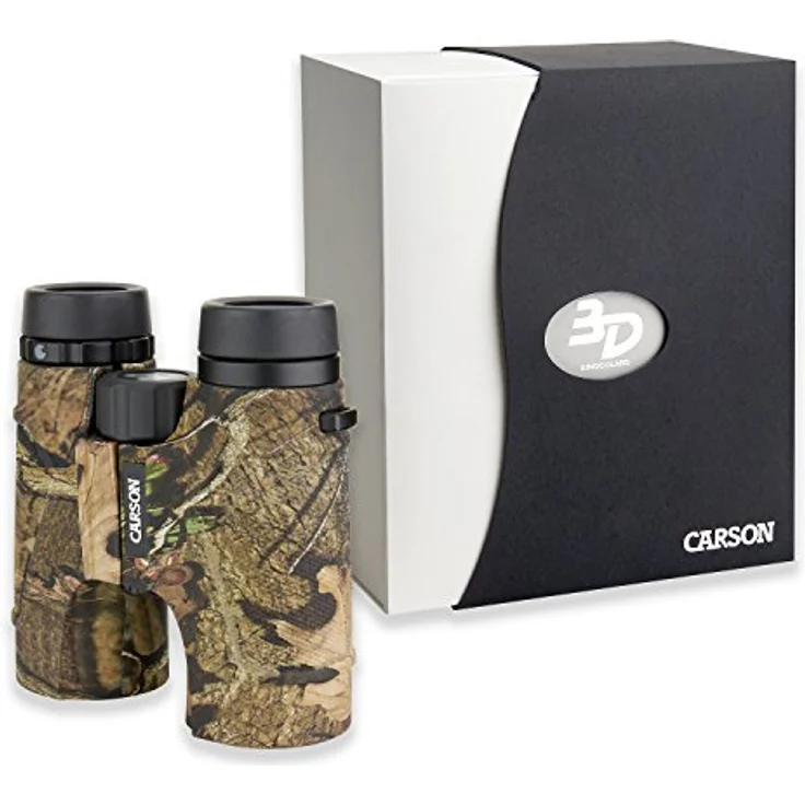 CARSON 3D 10x42 ED Camouflage Fernglas, wasserdicht und stoßfest mit hoher Lichtdurchlässigkeit – Bild 7