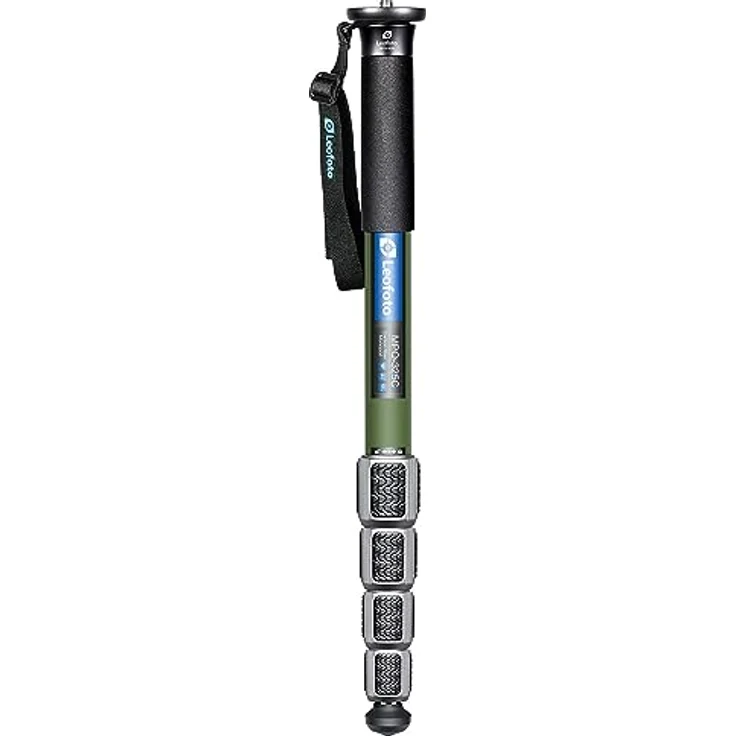 Leofoto Carbon-Einbeinstativ MPQ-325C, leichtes Einbeinstativ mit Aluminiumkopf, wasserdicht, olive – Bild 1