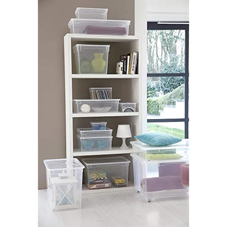 Rotho Aufbewahrungsbox Clearbox Lady Shoe, 5L, mit Deckel, Kunststoff, A5, 6 Stück, 19 x 33 x 11cm – Bild 2