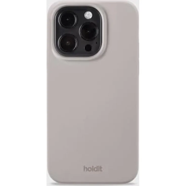 HOLDIT Silicone Case Backcover für Apple iPhone 15 Pro, taupe