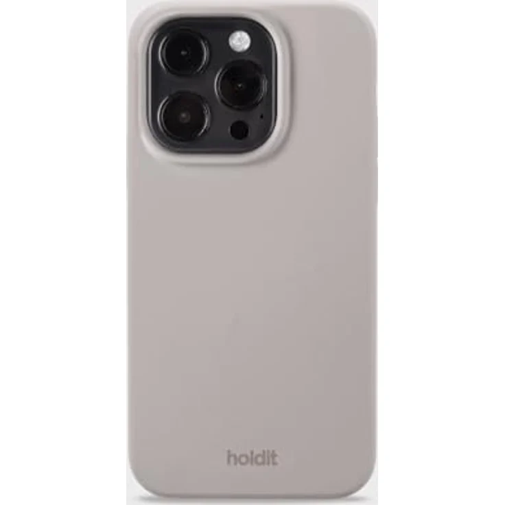 HOLDIT Silicone Case Backcover für Apple iPhone 15 Pro, taupe – Bild 1