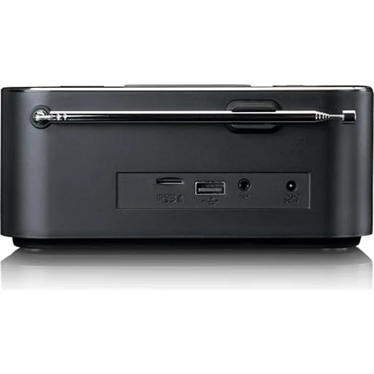 Lenco CR-650 DAB+ Radiowecker - Uhrenradio mit DAB+ und FM - 20 Senderspeicher - Schlummerfunktion - 2 x 2 Watt RMS - LCD - USB und QI Lader - schwarz – Bild 4