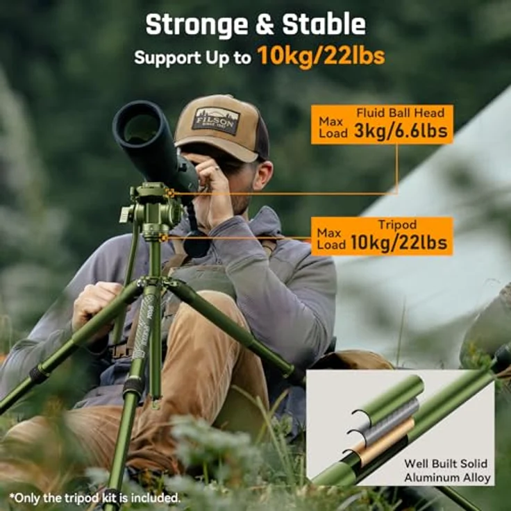 SIRUI Europe Sirui Sportich SP004 + G5X Dreibeinstativ, verstellbar von 16-149 cm, grün, ideal für Fotografie und Naturbeobachtungen – Bild 3