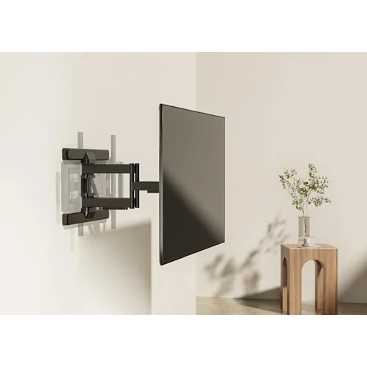 HALTERUNGSPROFI Wandhalterung Neigbar Schwenkbar bis 86 Zoll 60kg VESA max. 600x400 für LCD und LED TV Fernseher von Panasonic, Sony, Samsung, LG und Toshiba WMSXL5, Premium Wandhalterung mit geringem Wandabstand 6,6 cm bis 48 cm, flexibel neig- und schwenkbar - Silber – Bild 3