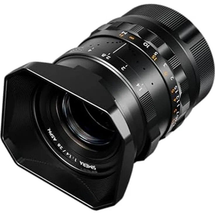 THYPOCH Simera 28mm f1.4 ASPH. Objektiv für Leica M Mount - schwarz, Vollformat, Naheinstellgrenze 0.4 m, Messsucher-Fokus-Warnung