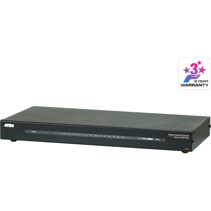 Aten SN91xxCO KVM Switch, 16-Port Konsolenserver mit Cisco Pinbelegungen und Online-Geräteüberwachung, Schwarz
