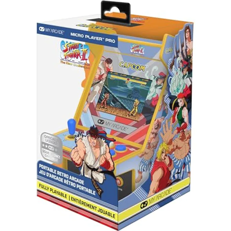 My Arcade SUPER STREET FIGHTER II MICRO PLAYER PRO, tragbare Konsole mit neuen Charakteren und verbesserten Gameplay-Elementen