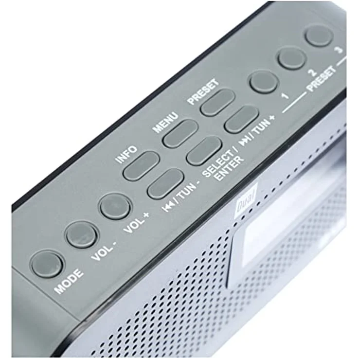 Dual DAB 71 Portables Digitalradio (UKW-DAB+ Tuner, Senderspeicherfunktion, LC-Display, Netz- oder Batteriebetrieb) Schwarz – Bild 6