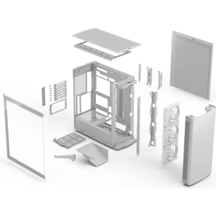 Fractal Design Define 7, Midi Tower PC Gehäuse, Schwarz, ATX/EATX/Mini-ITX, 6x 3,5" und 4x 2,5" Erweiterungseinschübe, gehärtetes Glas, verbessertes Kabelmanagement – Bild 20
