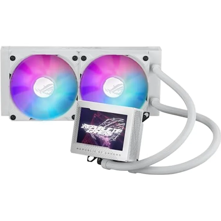 ASUS ROG Ryujin III 360 ARGB All-in-One-Flüssigkeitskühler, CPU-Kühler mit 3,5 Zoll LCD, Asetek-Pumpe, 8. Generation, ROG ARGB Kühler, 120 mm, Daisy Chain, Weiß