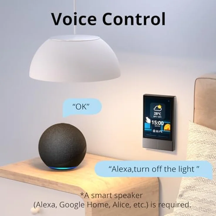 Sonoff NSPanel-US, Smart Home Hub mit HMI-Steuerung und intelligenter Temperaturregelung, Schwarz – Bild 7