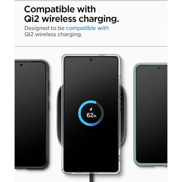 Spigen Rugged Armor MagFit Hülle für Samsung Galaxy S25 Ultra, Kompatibel mit MagSafe -Marble Gray, Einfarbiges TPU mit Karbon Look, Air Cushion Technologie, Schutzrand für Display und Kamera – Bild 3