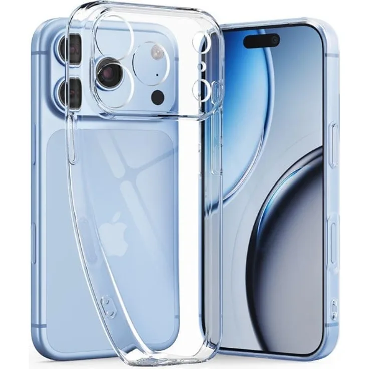 Tech-Protect FlexAir Case für iPhone 17 Pro Max / 18 Pro Max - Transparent, ultradünnes TPU-Design mit erhöhten Rändern und präzisen Ausschnitten