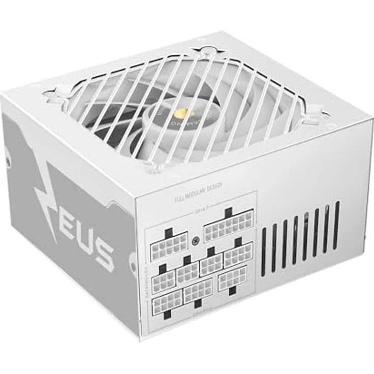 Mars Gaming MPZE750SIM, Modulares ATX Netzteil 750W, 80 Plus Silver +87%, 10 Jahre Garantie, AI2-RPM-Technologie, Weiß – Bild 1