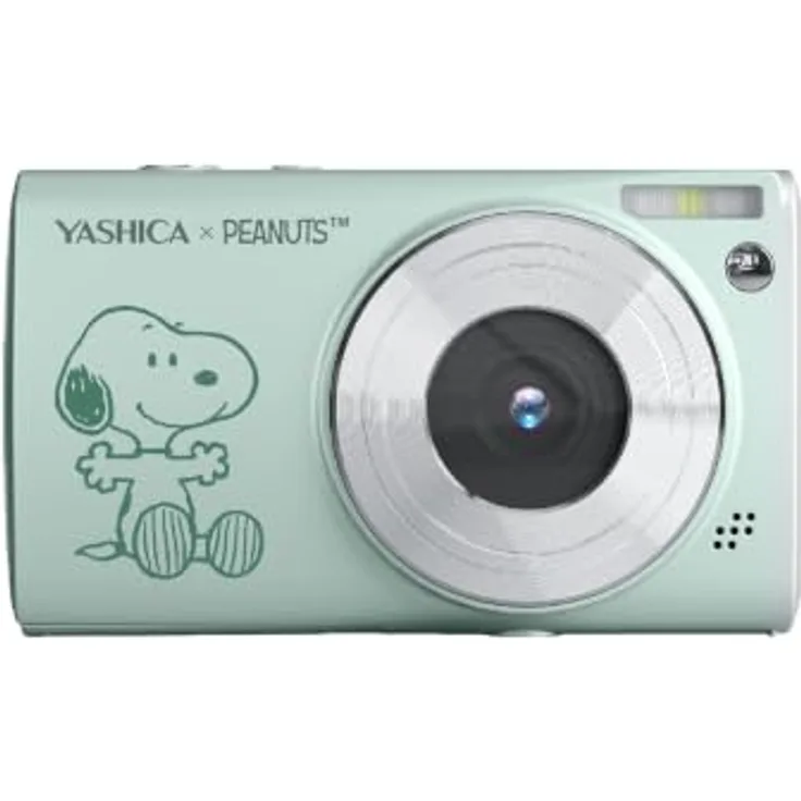 Yashica Peanuts, Kompaktkamera mit 30 MP, 1080p Videoaufzeichnung, blauer Farbton
