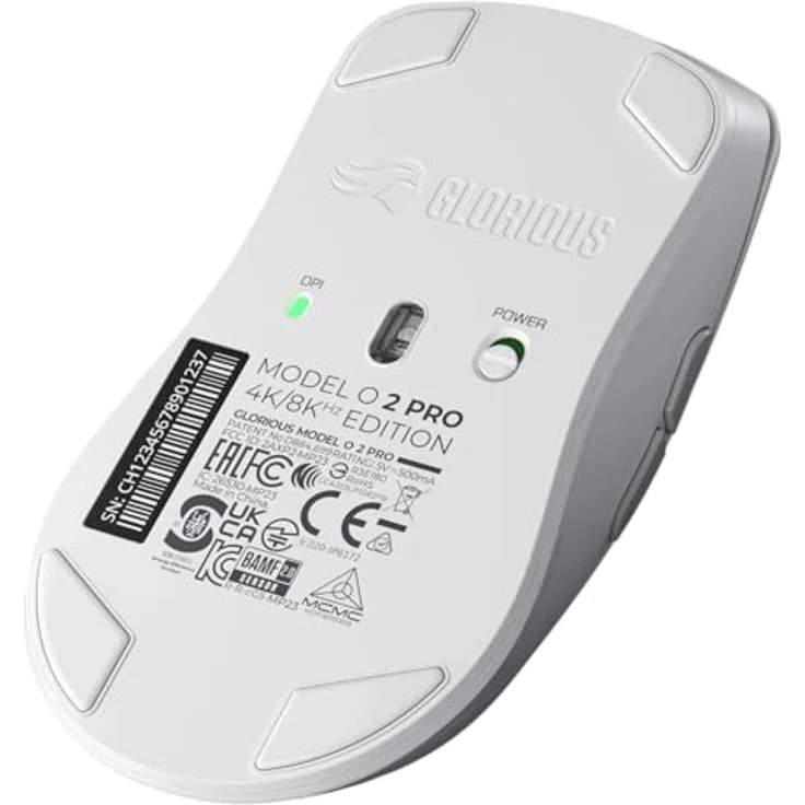 Glorious Model O 2 PRO Wireless, kabellose Gaming Maus mit 8000 Hz Polling, 59 g, Weiß – Bild 12