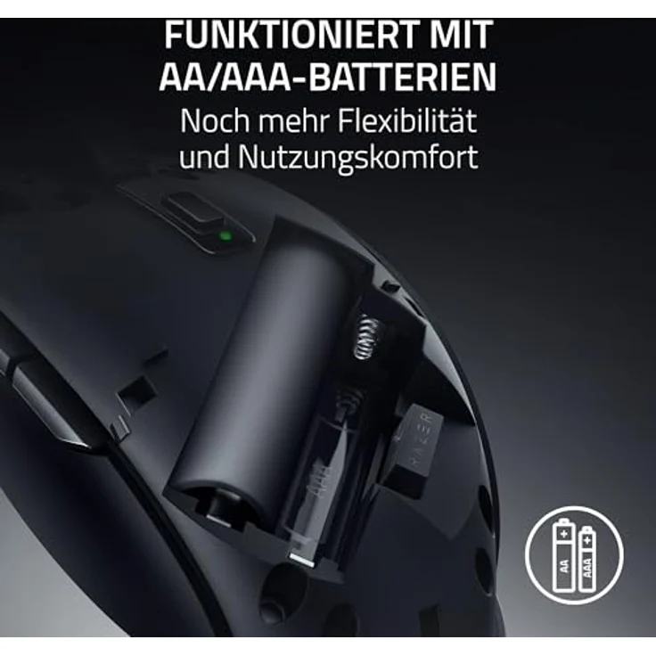 Razer Orochi V2 Wireless Gaming Maus, 18K Focus X Sensor, HyperSpeed Wireless/Bluetooth, 6 programmierbare Tasten, schwarz – Bild 7