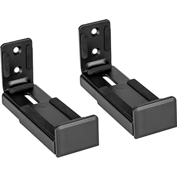 myWall Soundbar Wandhalterung HZ30L, Universale Soundbar Wandhalterung mit Einer Tiefe von 8,9 – 15,5 cm, Wandhalterung Lautsprecherboxen mit rutschfeste Eva-Pads, Soundbar-Wandhalter bis max. 15 kg
