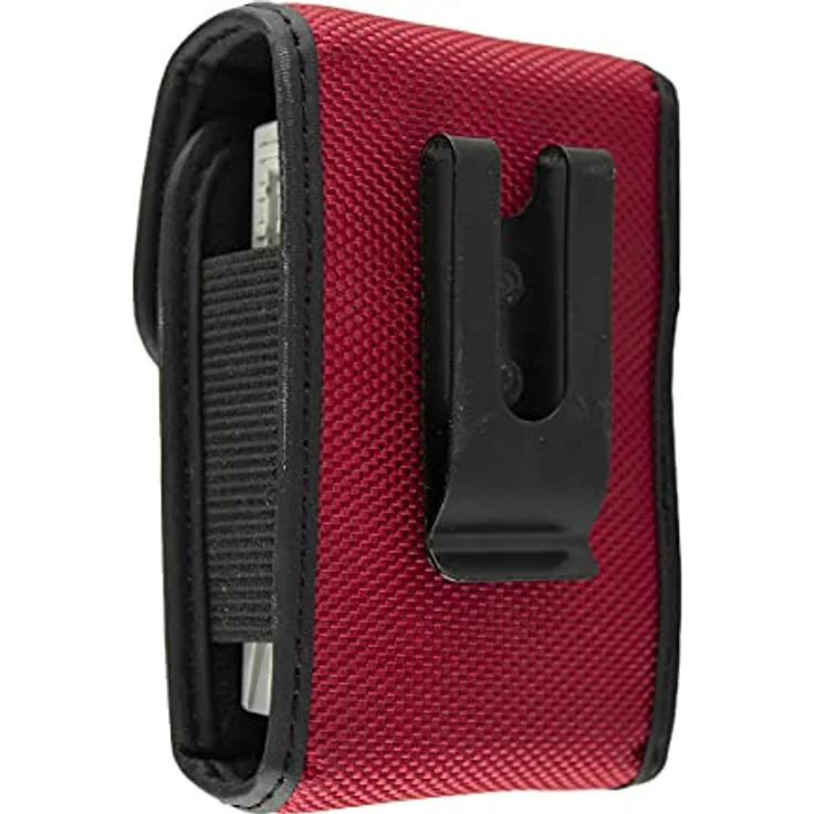 caseroxx Funkmeldertasche für Swissphone & andere Melder, robust mit Klettverschluss und Gürtelclip, Nylon in Ihrer Wunschfarbe – Bild 3
