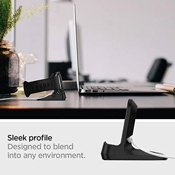 Spigen S350 Entwickelt für Apple Watch Ladestation Ständer für alle Serien 44mm - 42mm - 40mm - 38mm - Schwarz – Bild 5