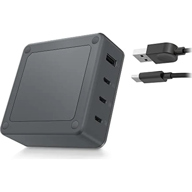 Lenovo Go 130 W Multi-Port Charger - 4 Ausgabeanschlussstellen (USB, 3 x USB-C) - Storm Gray - Europa – Bild 7