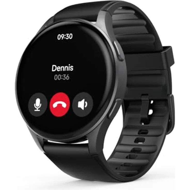 Hama Smartwatch 8900, GPS, AMOLED 1.43 Zoll, Telefonfunktion, Alexa, rund, Schwarz – Bild 3