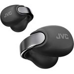 JVC NEARPHONES HA-NP1T-B True Wireless Ohrhörer im Schmuckdesign, Bequeme Passform, Schnellladefunktion, Multipoint-Verbindung, Bluetooth 5.3, 24 Std. Akkulaufzeit - Tiefschwarz