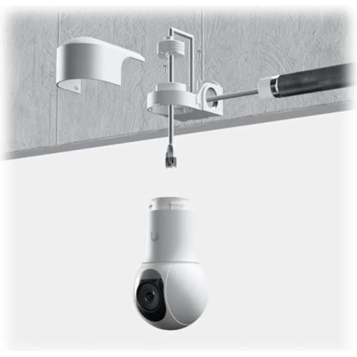 Ubiquiti UACC-G5-PTZ-CA, Montagehalterung für G6/G5 PTZ Kamera, Rohradapter in Weiß mit einfacher Installation und langlebigem Material – Bild 5