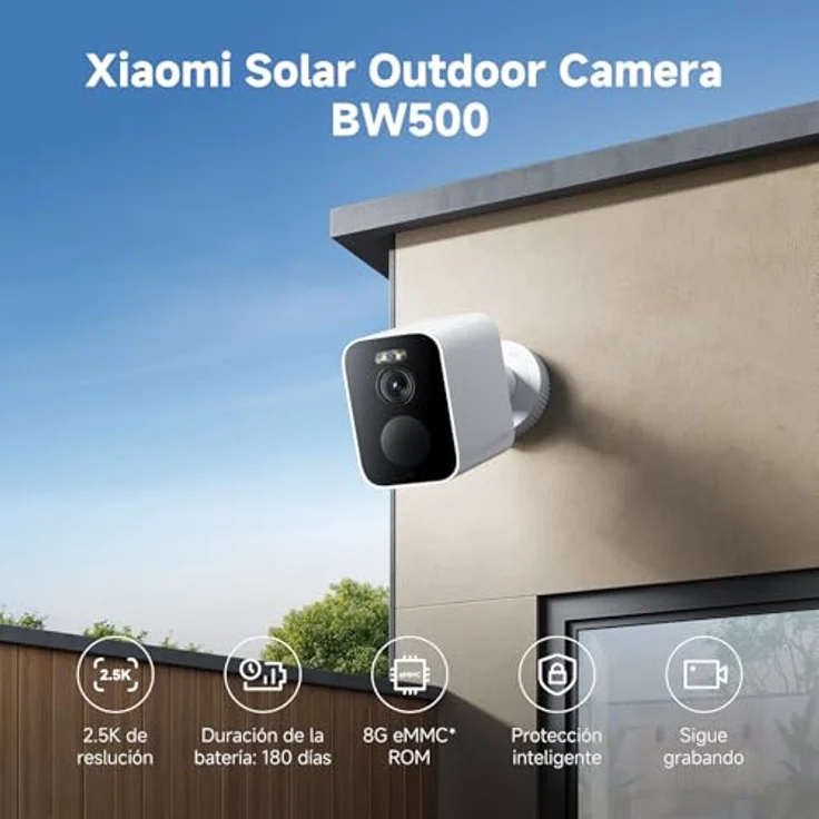 Xiaomi Outdoor Camera BW500-2,5K Ultra-hochauflösendes Vollfarb-Bild, Nachtsicht in Farbe, 10000mAh Akku, IP67 Zertifiziert, 8GB interner Speicher – Bild 2