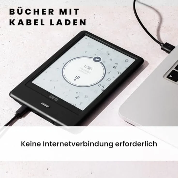 SPC Dickens Light 2 Pro, 6 Zoll E-Book Reader mit E-Ink Touchscreen, 8GB Speicher für über 8000 Bücher, einstellbare Helligkeit und Farbtemperatur, Schwarz – Bild 5