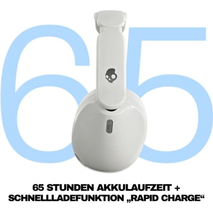 Skullcandy Hesh 540 ANC, kabelloser Over-Ear-Bluetooth-Kopfhörer mit THX Spatial Audio, Adaptive Noise Cancelling, bis zu 65 Stunden Akkulaufzeit, Mikrofon für iPhone und Android - Bone – Bild 3