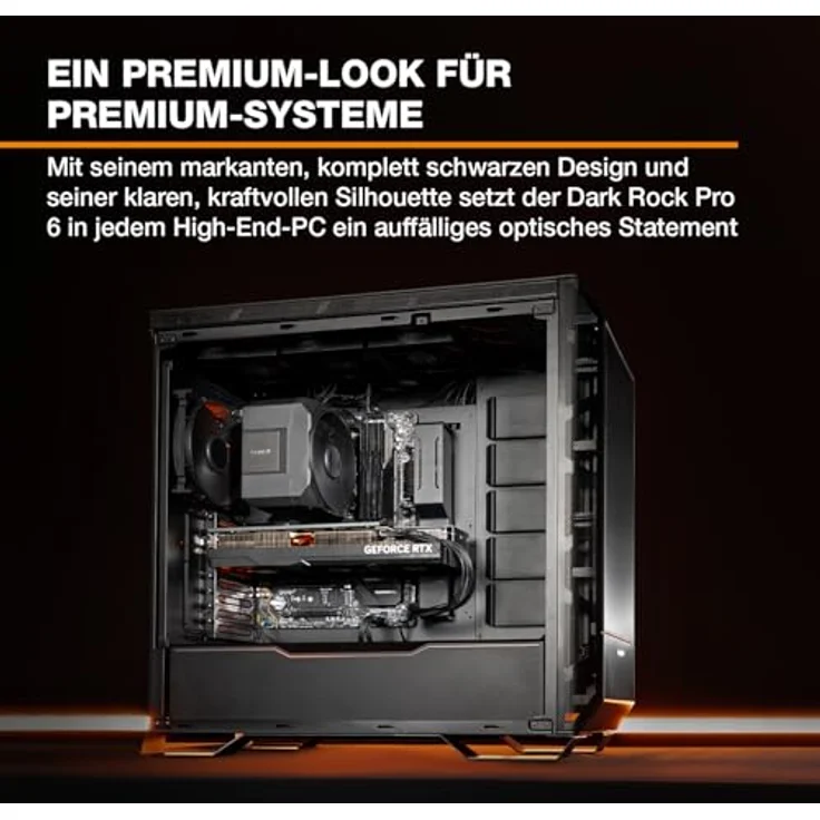 be quiet! Dark Rock Pro 6, Luftkühler mit extremer CPU-Kühlleistung, semi-passivem Quiet-Modus, 7 Heatpipes und 2 Silent Wings PWM-Lüftern – Bild 8