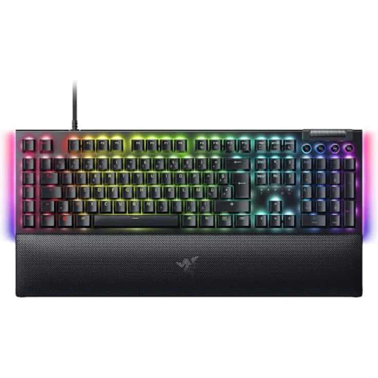 Razer BlackWidow V4, Mechanische Gaming-Tastatur mit Chroma RGB, grüne Schalter, 6 Makro-Tasten, ABS-Tasten, FR-Layout, Schwarz – Bild 1