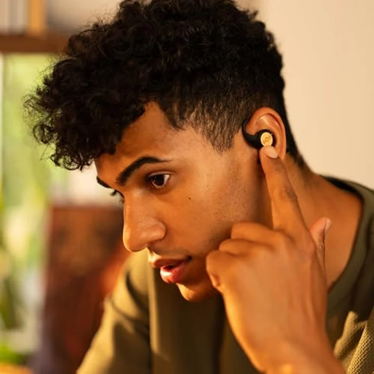 House of Marley Liberate Open Ear, Drahtlose Ohrbügel-Kopfhörer mit Open-Ear-Technologie, Schwarz, 20 Stunden Akkulaufzeit, Bluetooth 5.3 – Bild 8