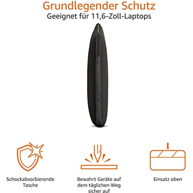 AmazonBasics Laptophülle für 29,5-cm-Laptops (11,6 Zoll, Chromebook, MacBook Air) – Bild 4