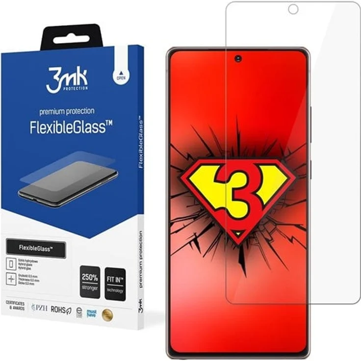 3mk FlexibleGlass™ Hybrid Glass für Samsung Galaxy Note 20 5G, Displayschutzfolie aus flexiblem Glas, 1 Stück