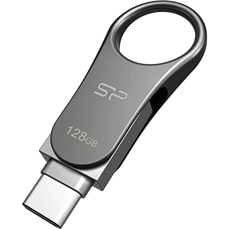 Silicon Power Mobile C80 USB-Stick 128 GB USB Type-A - USB Type-C 3.2 Gen 1 (3.1 Gen 1) Titan