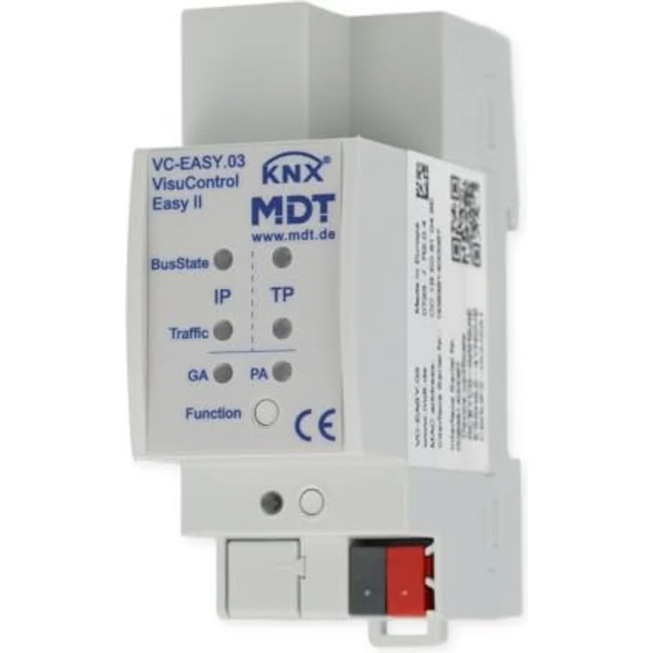 MDT Objektserver VisuControl Easy II, 2TE REG, Gebäudevisualisierung und -steuerung mit Android/iOS App, bis zu 200 Funktionen, IP-Secure fähig, inklusive VPN-Unterstützung – Bild 1