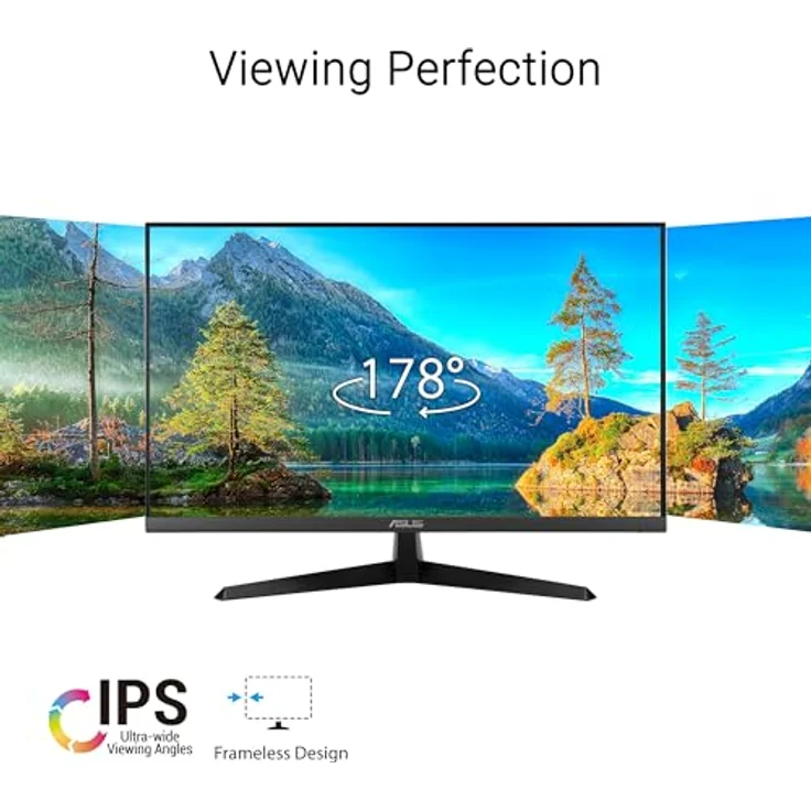 ASUS Eye Care VY27UQ - 27 Zoll 4K UHD Monitor - AdaptiveSync, HDR-10, Eye Care Plus Technik, Speaker, Schwarz – Bild 2