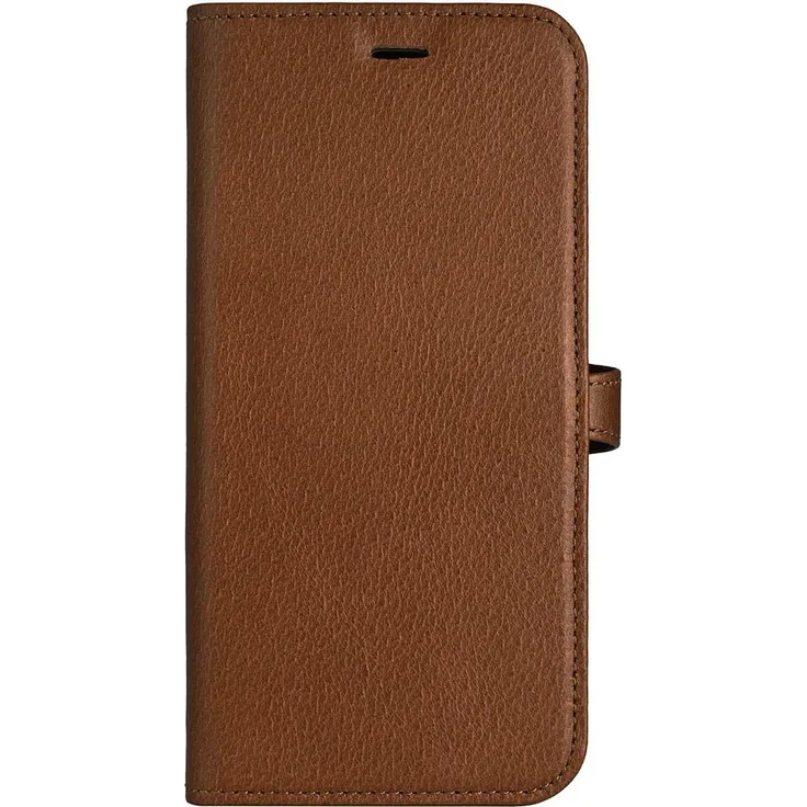 Buffalo 2in1 Leder Hülle für iPhone 16 Pro, schwarze Smartphone Hülle mit Platz für 3 Karten, MagSeries-kompatibel