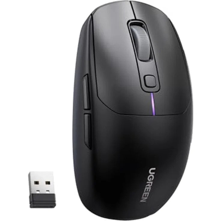 Ugreen Mysz bezprzewodowa UGREEN MU103 (czarna) (Kabellos), Maus, Schwarz
