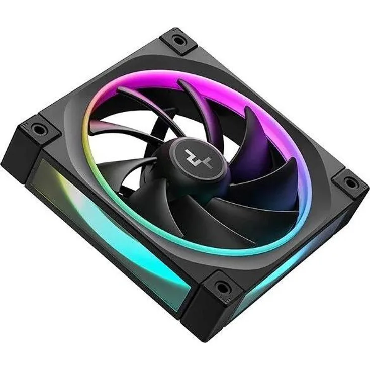 Deepcool FL12R Reverse, 120 mm Gehäuselüfter mit 2150 U/min, 55 m³/min Luftmenge, 33,9 dB leise, Schwarz