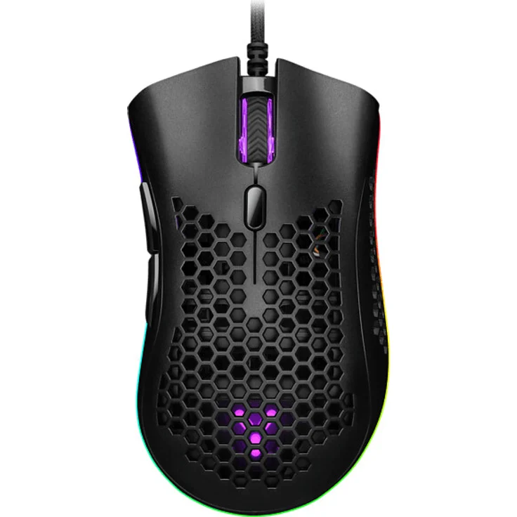 ISY IGM-4500-BK Honeycomb RGB Gaming Maus, Schwarz
