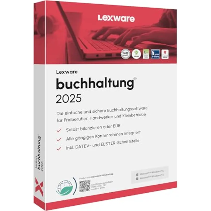 Lexware buchhaltung 2025, Basis, Minibox (365 Tage), Einfache Buchhaltungs-Software vom Marktführer, mit Steuerberater-Schnittstelle
